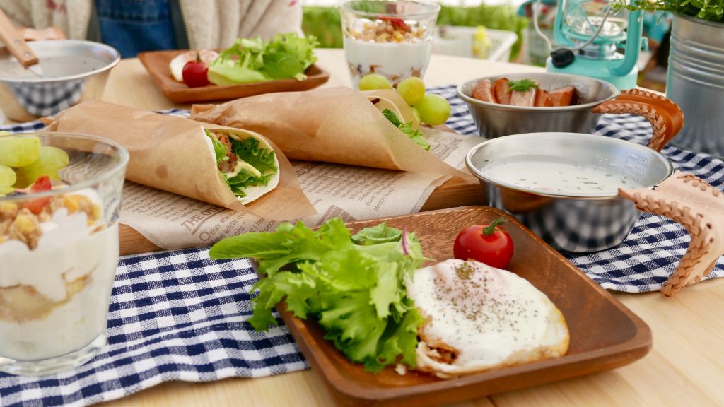 キャンプ朝食-2