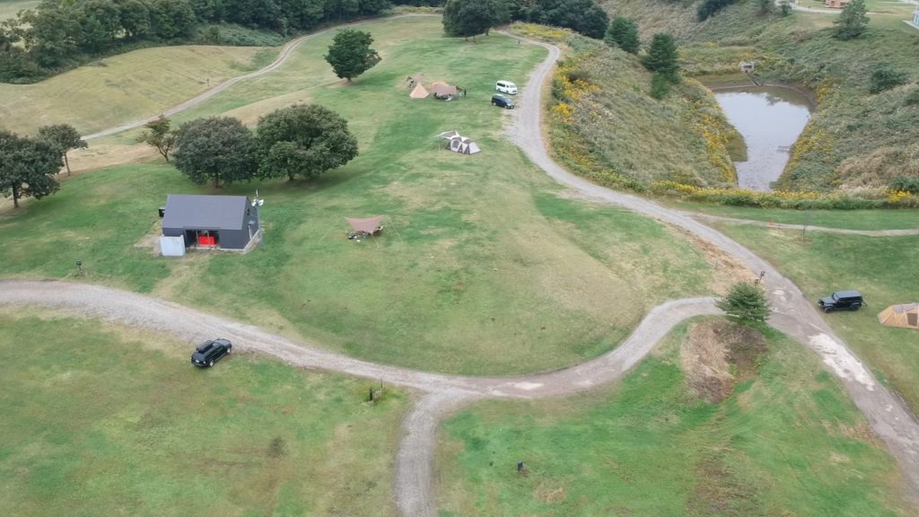 スノーピークキャンプフィールド空撮