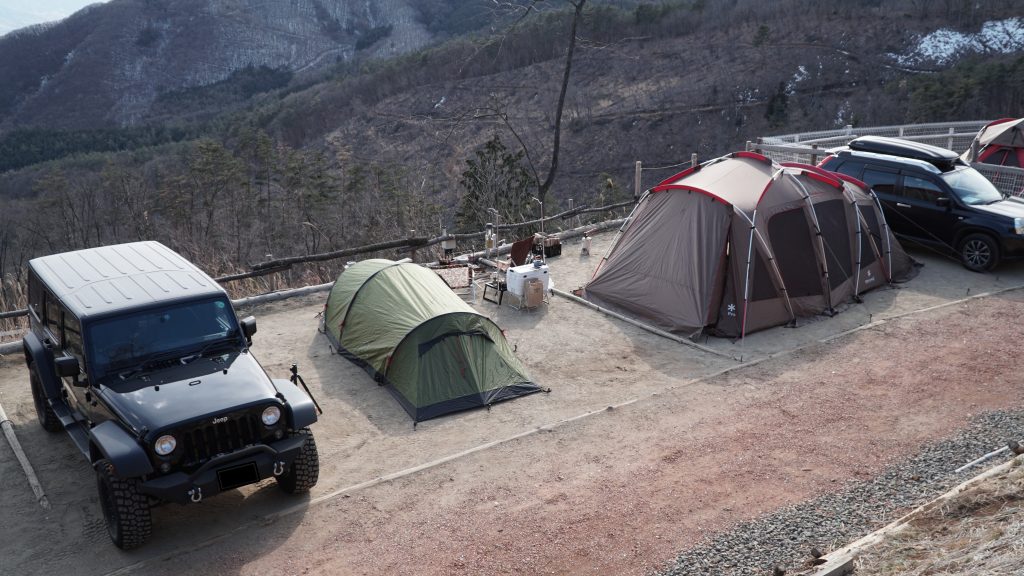 ほったらかしキャンプ場ハナレサイト上