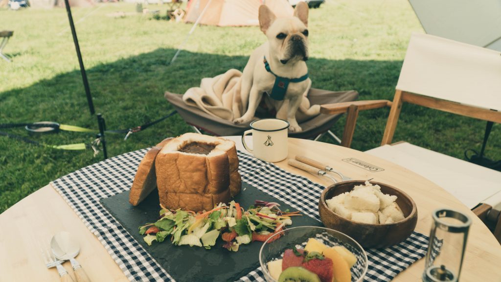 キャンプ朝食